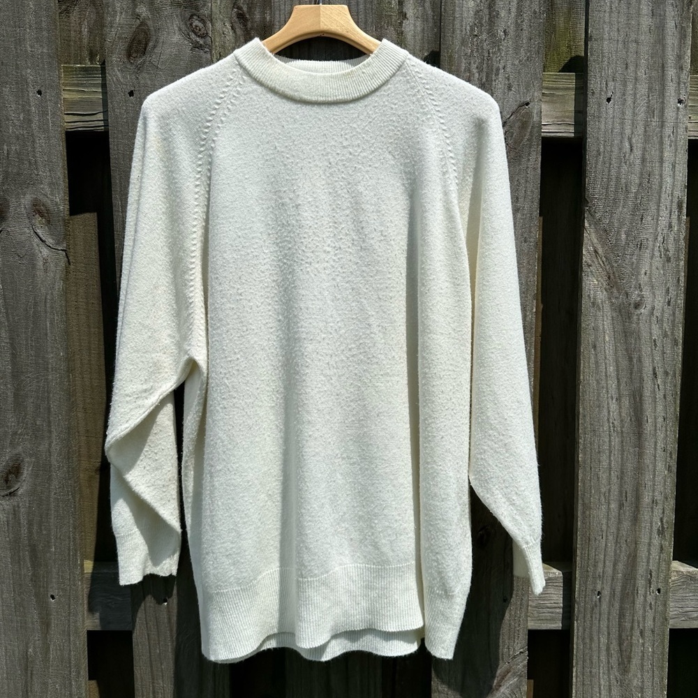 Forelli Classics Super Soft Cream Sweater Mock Turtle Neck